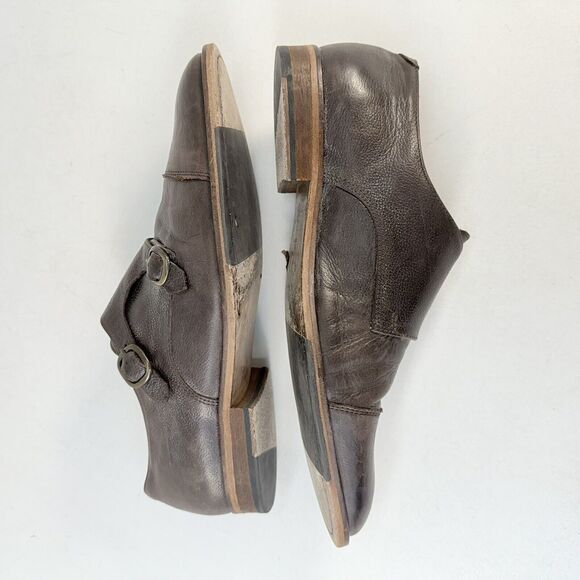 McCarren & Sons Dark Brown Leather Captoe Double Monk Strap Mens 10.5 Dress Shoe main image 4